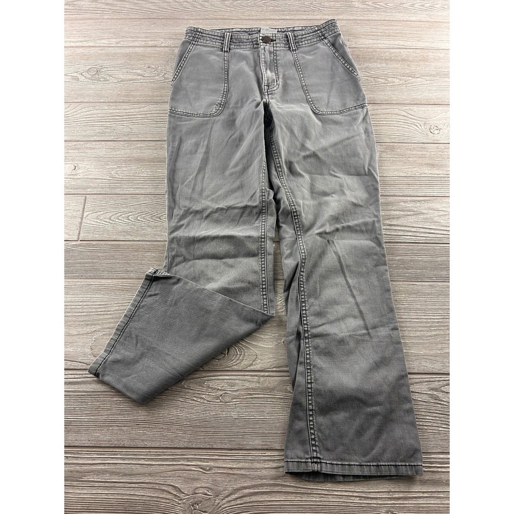 Prana Gray Organic Cotton Stretch Utility Straight Leg Pants Womens 4 RN124977